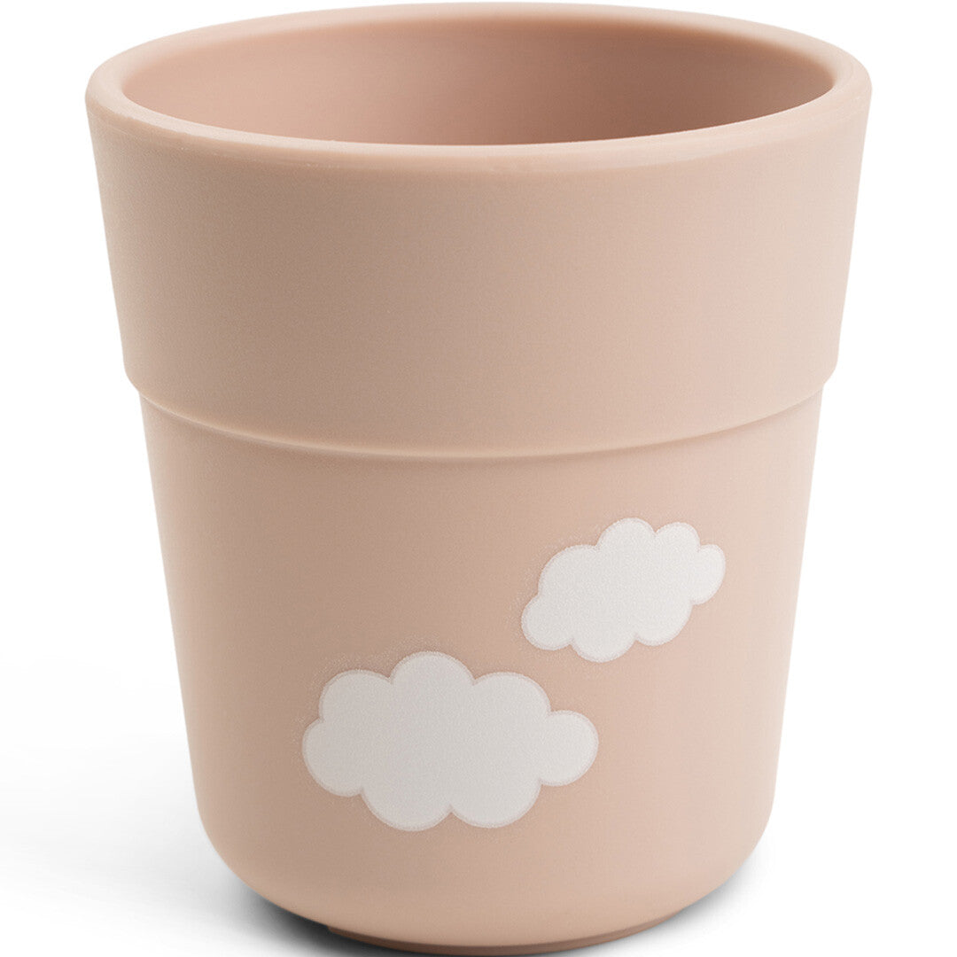 Done by Deer roze kinderbeker met twee witte wolken.