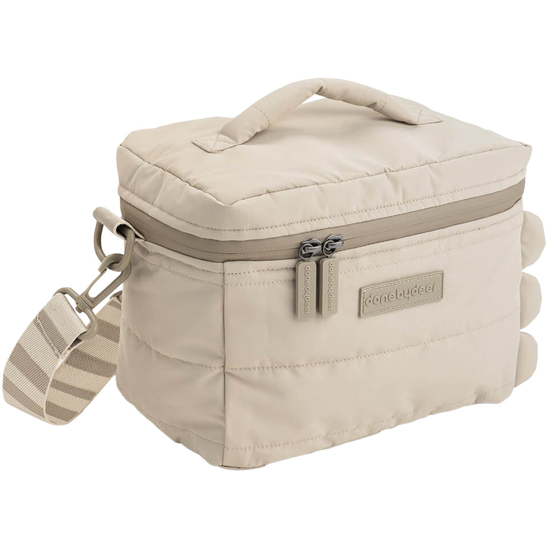 Done by deer beige koeltas croco met schouderband en handvat.