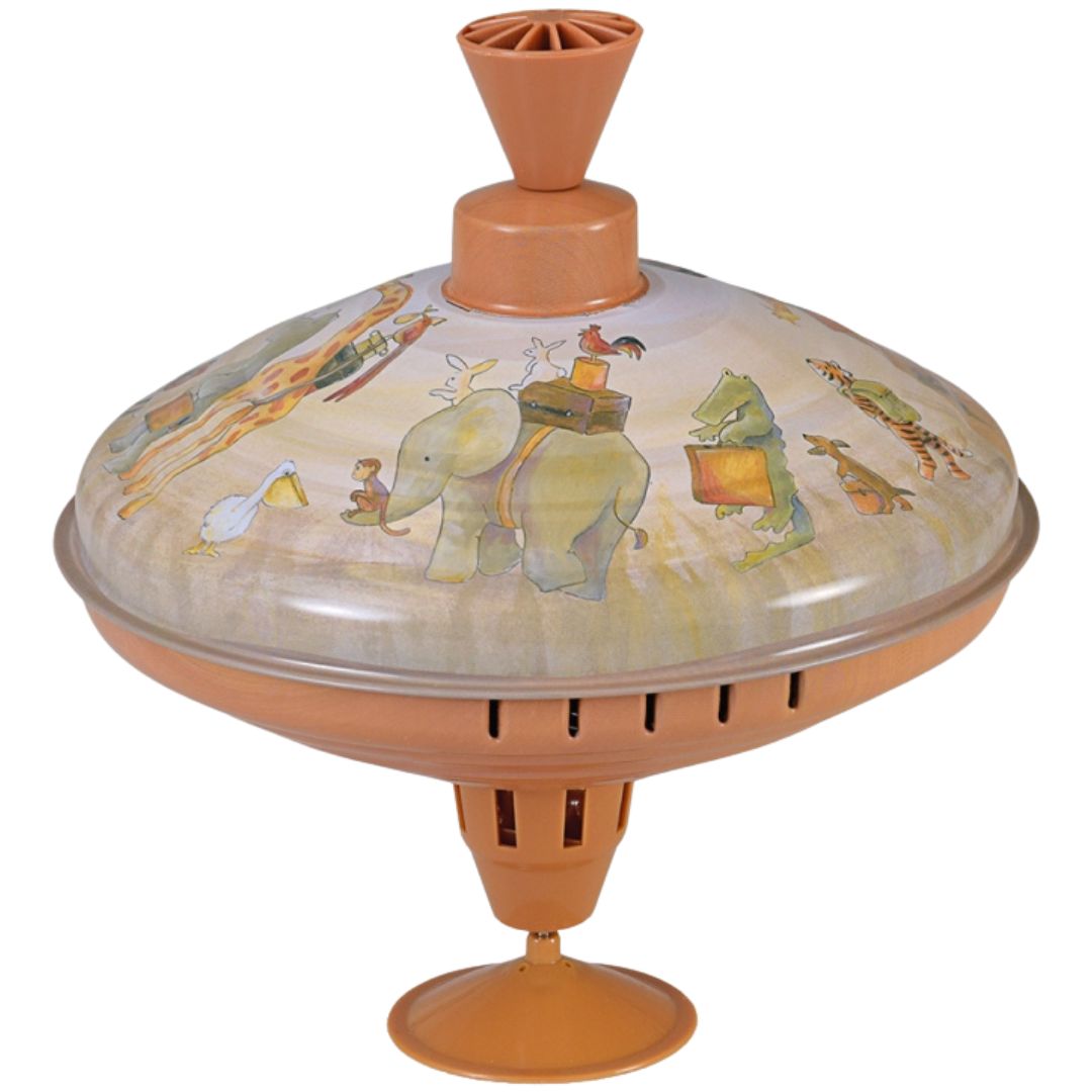 Egmont Toys metalen bromtol met Ark van Noah dierenillustraties.