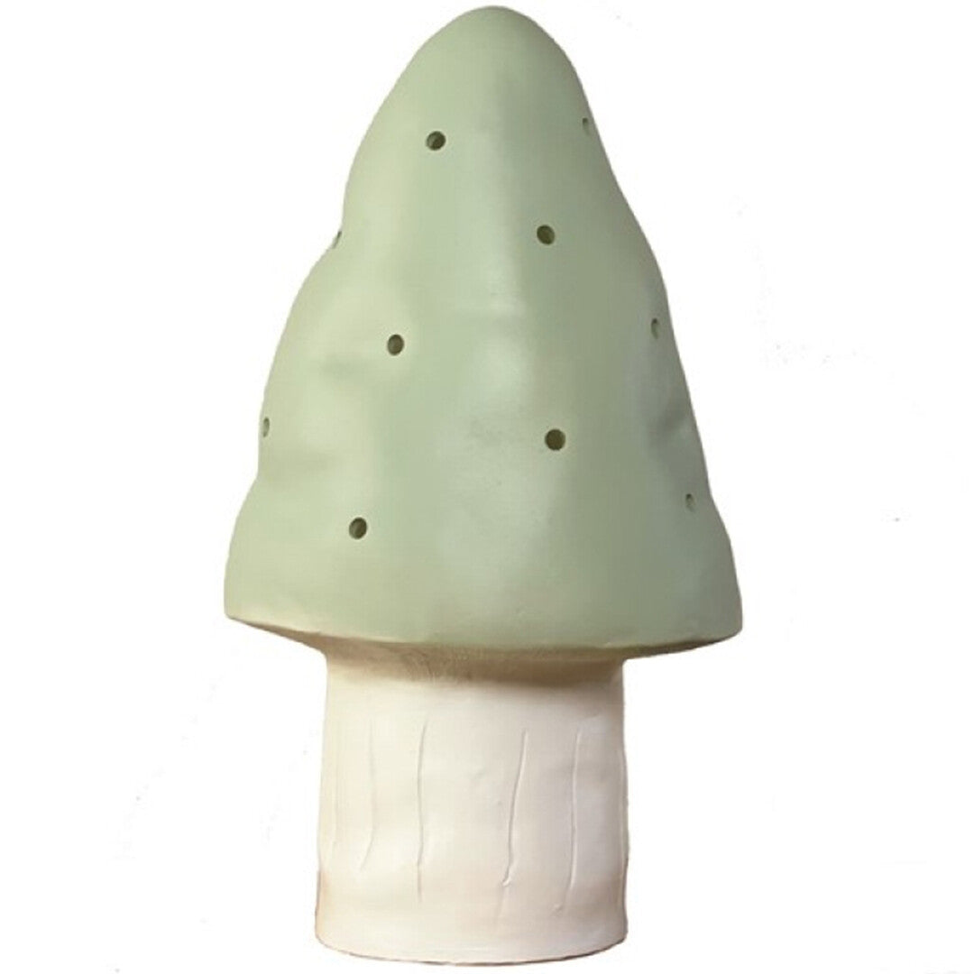 Egmont Toys paddenstoel nachtlamp in lichtgroen met stippen, onverlicht.