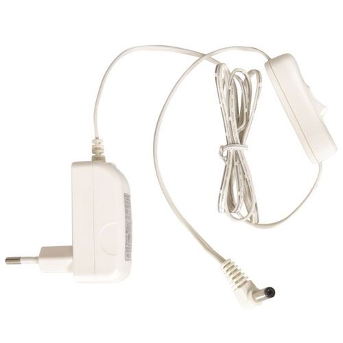 Egmont Toys witte transformator voor LED-fitting met snoer en schakelaar.