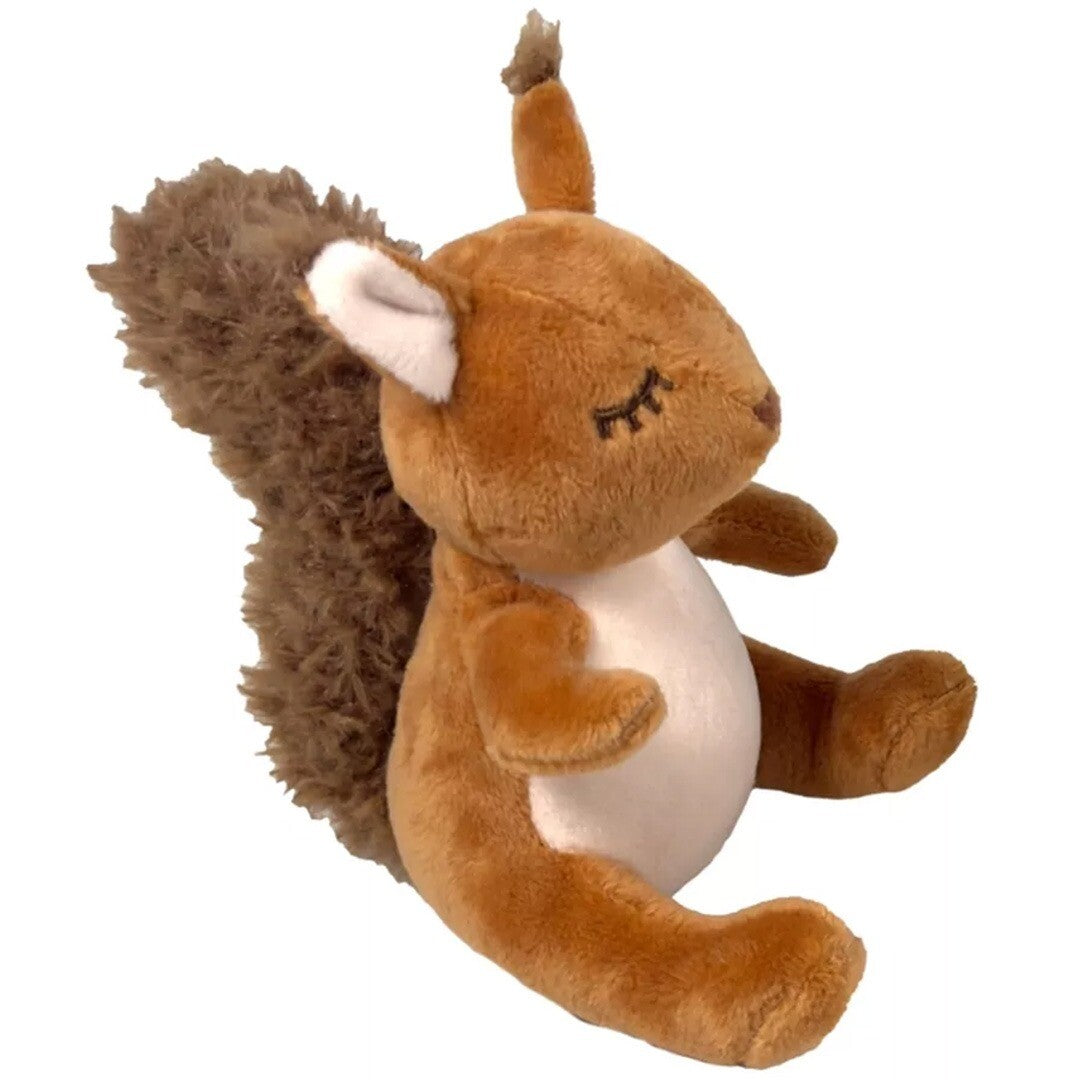 Egmont Toys pluchen eekhoorn knuffel met gesloten ogen, zittend.