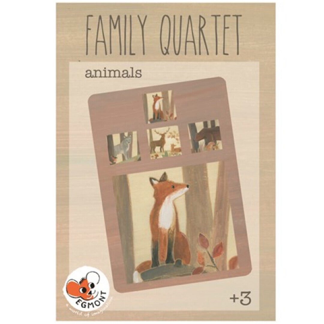 Egmont Toys Family Quartet Animals kaartspel verpakking met een illustratie van een vos.