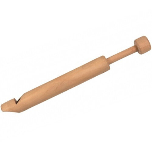 Egmont Toys houten schuiffluit, een beige windinstrument.