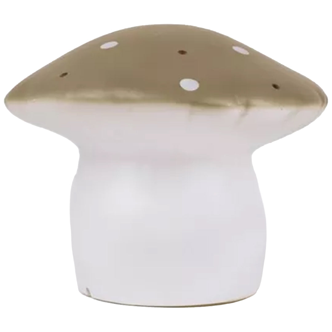 Egmont Toys paddenstoel nachtlamp met beige kap en witte stippen.