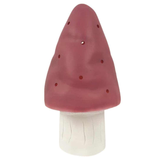 Egmont Toys Heico paddenstoel nachtlamp in roze met witte steel en stippen.