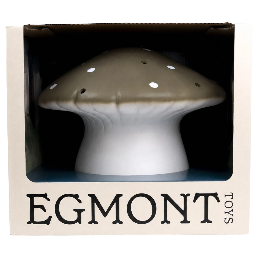 Verpakking van de Egmont Toys paddenstoel nachtlamp met bronzen kap.