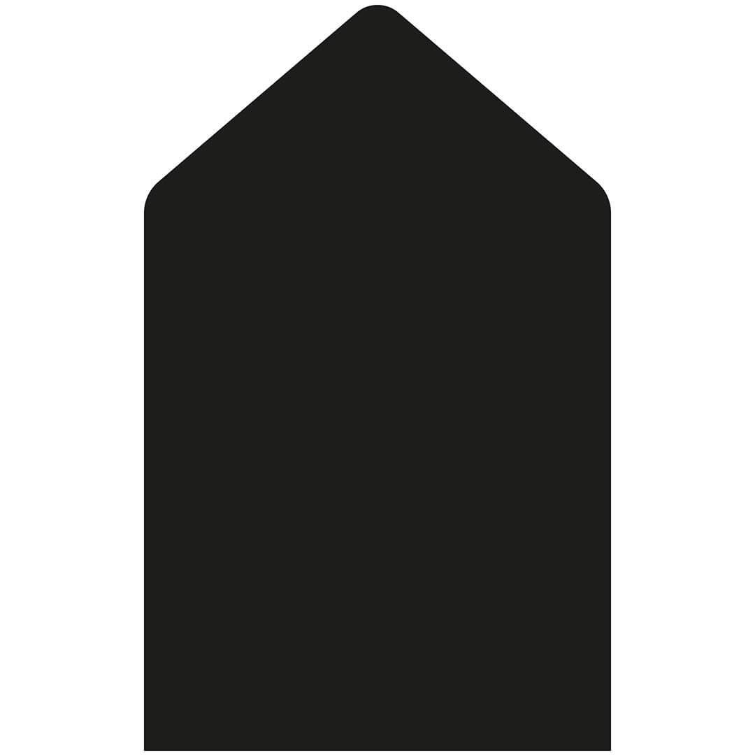 Zwart Ferflex magneetbord in de vorm van een huis.