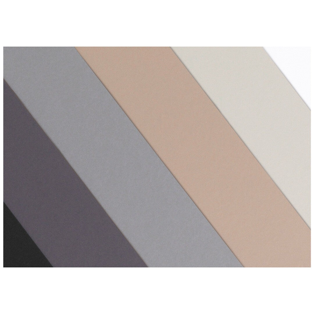 Folia knutselpapier in een diagonaal patroon van verschillende grijstinten en beige.