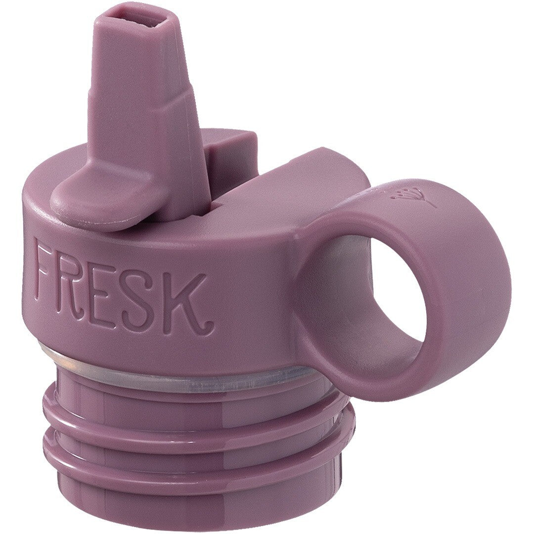 Fresk mauve plastic vervangende drinkdeksel met uitklapbare drinktuit en handvat.