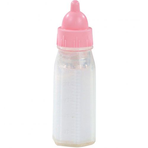 Götz roze poppenzuigfles met melk.