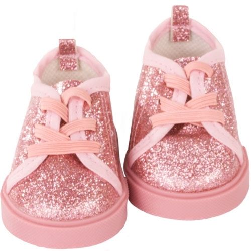 Götz poppensneakers in roze glitter.