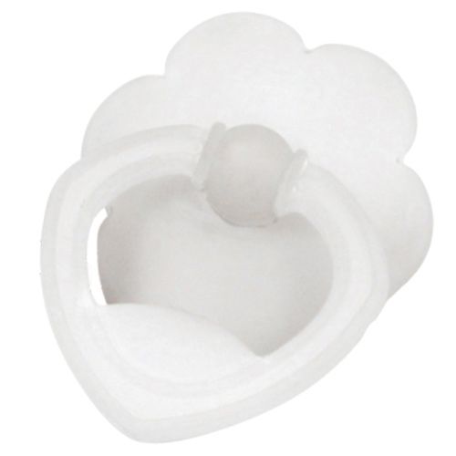 Gotz witte poppenspeen met wolk en hartvormig handvat.