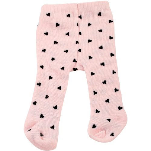 Götz roze poppenmaillot met zwarte hartjes.
