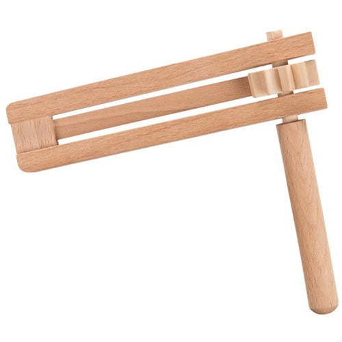 Goki houten ratel in een natuurlijke houtkleur.