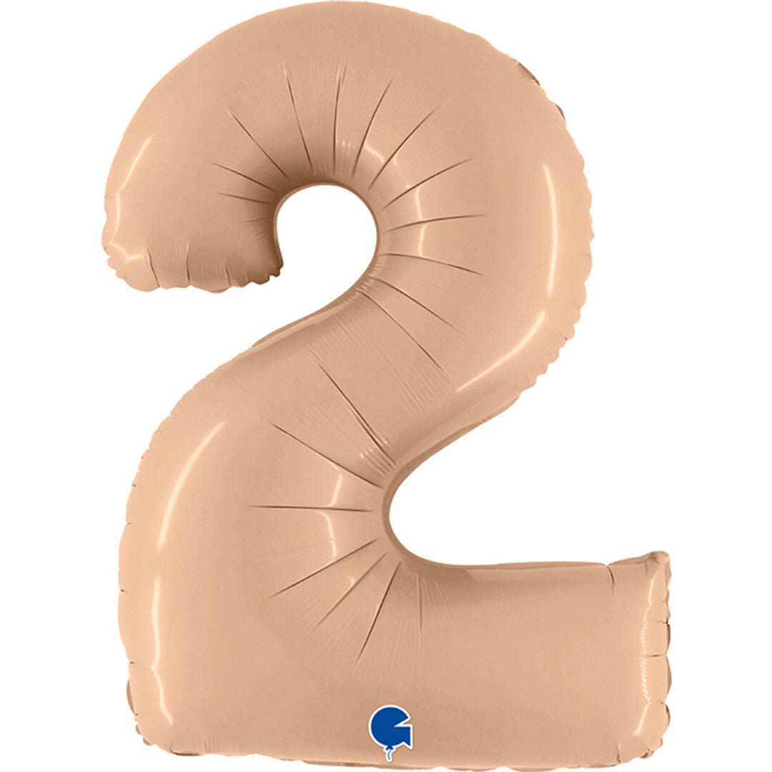 grabo cijferballon twee - satin nude - 102 cm | 400200SNU | 0