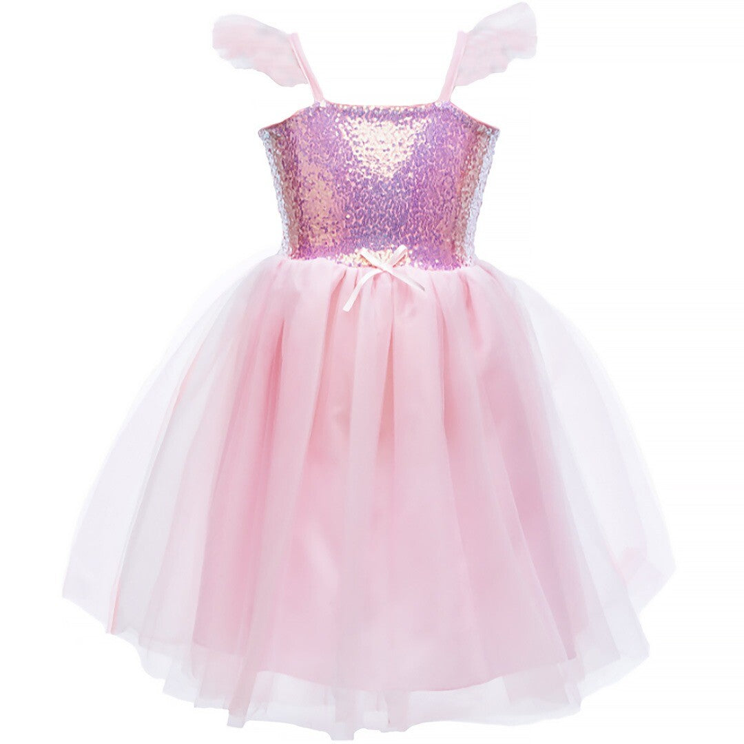 Great Pretenders feestjurk voor kinderen met roze pailletten en een tule rok.