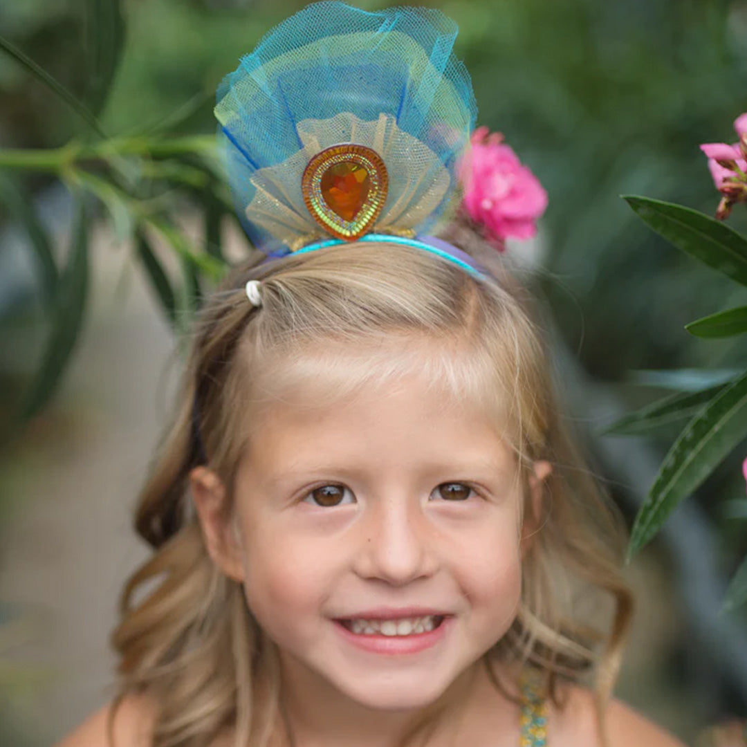 great pretenders verkleedjurk pauw met diadeem - 4-6 jaar | 34885 | 4