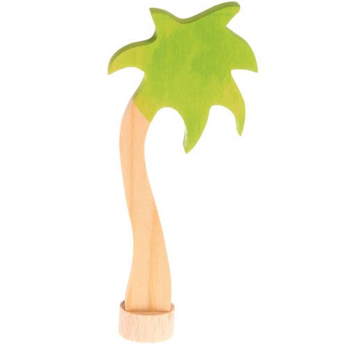 Grimm's houten decoratie figuur van een groene palmboom.