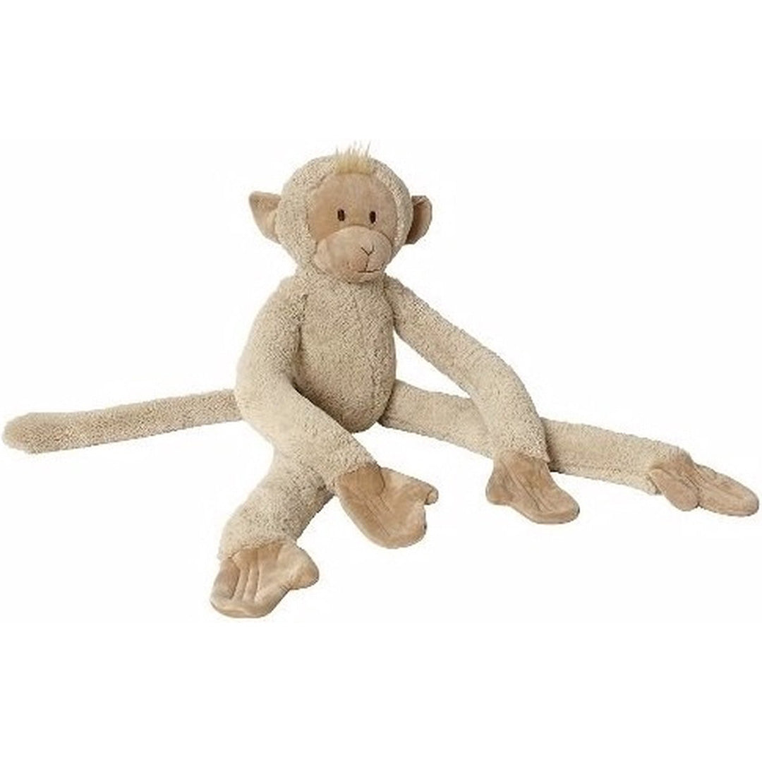 Happy Horse beige pluchen knuffelaap met lange ledematen, zittend.