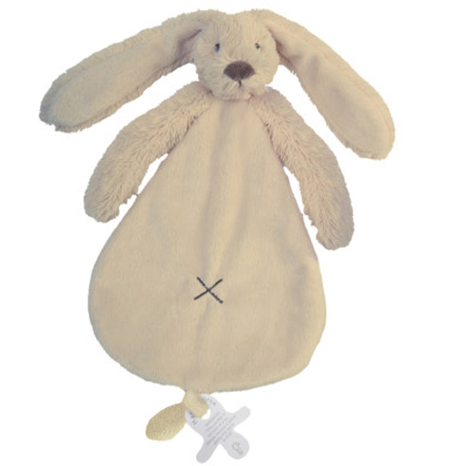 Happy Horse beige pluchen konijn knuffeldoek met lange oren voor baby's.