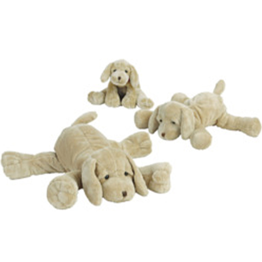 Drie Happy Horse knuffelhonden Herald, beige pluchen honden in verschillende poses.
