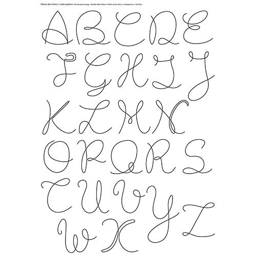 Infographic met het hoofdletteralfabet als patroon voor het maken van letters.