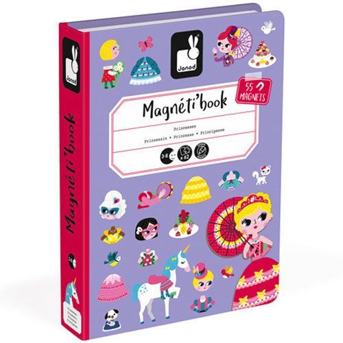 De gesloten verpakking van het Janod Magnéti'book prinsessen magnetisch aankleedboek.