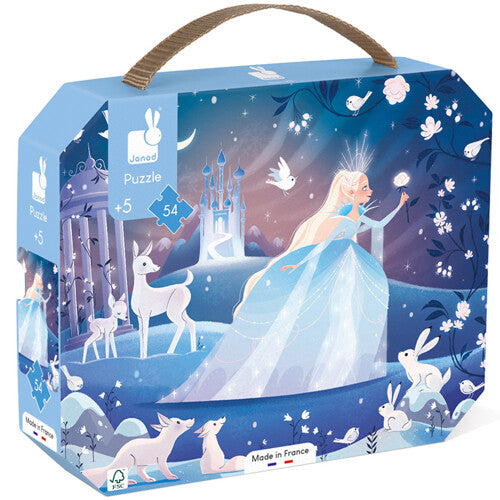 Verpakking van de Janod puzzel Ijsmagie met een prinses en winterdieren.