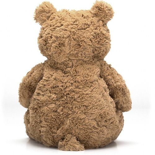 Achteraanzicht van de Jellycat knuffelbeer Bartholomew.
