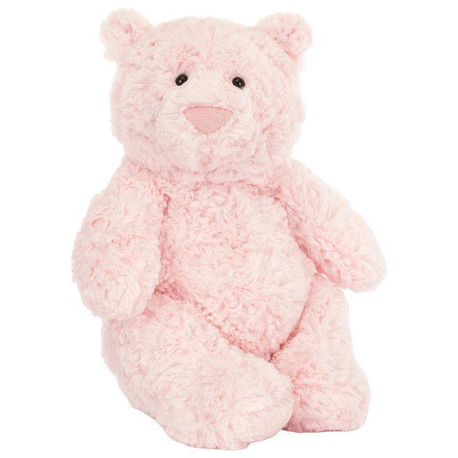 Jellycat roze pluchen knuffelbeer Bartholomew Leola van voren gezien.