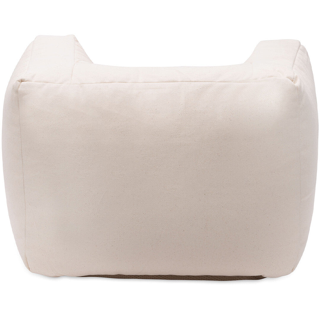 Jollein kinderfauteuil in beige kleur, van achteren gezien.
