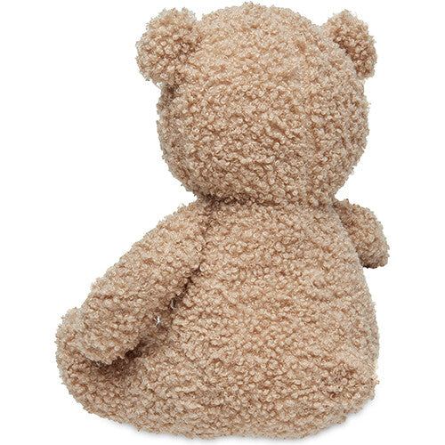 Achterkant van de Jollein pluchen knuffelbeer in beige met textuur.
