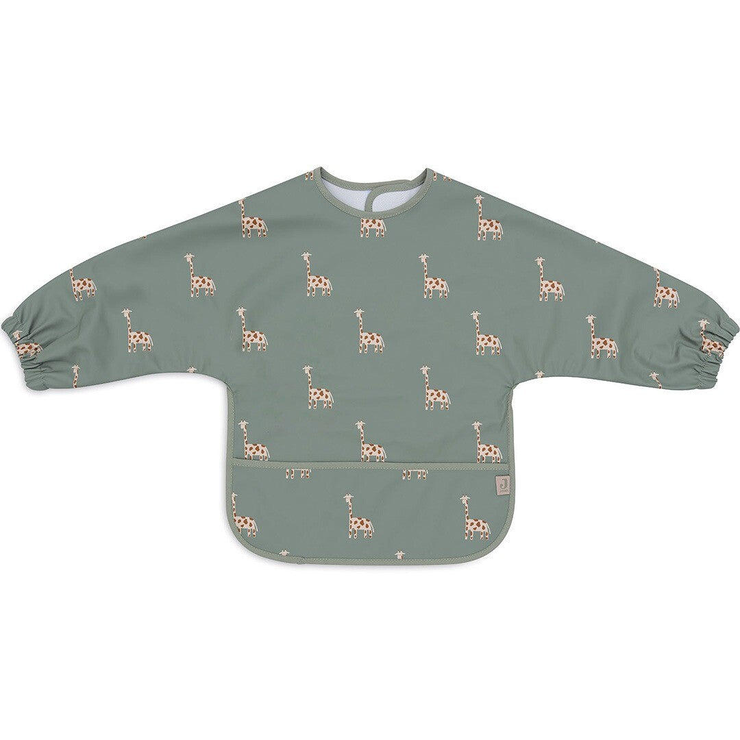 Jollein groene mouwslab met giraffenpatroon.