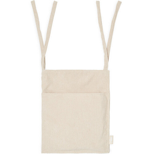 Jollein baby organizer van nougat corduroy met één breed vak en vier ophanglinten.