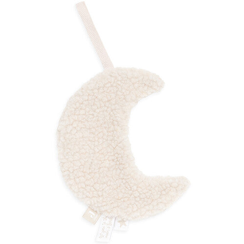 Jollein beige speendoek in de vorm van een maan met textuur.