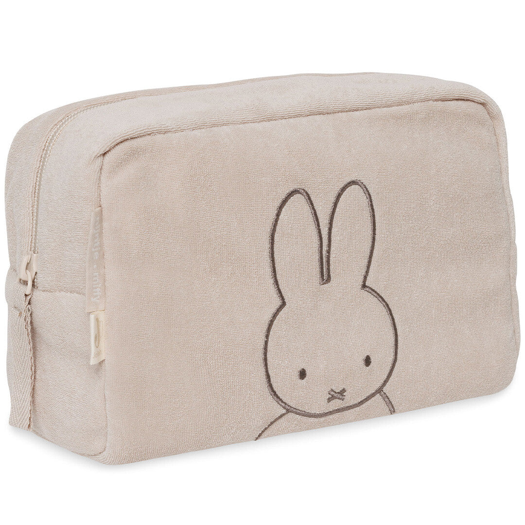 Jollein beige badstof toilettas met geborduurde Miffy.
