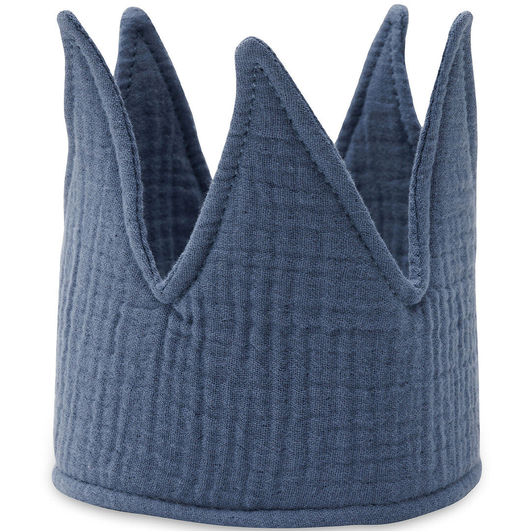 Jollein blauwe stoffen verjaardagskroon voor kinderen.