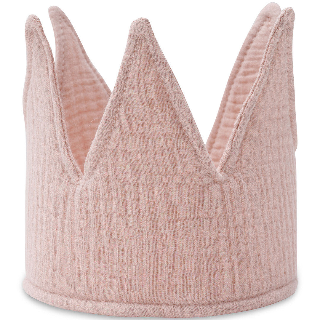 Jollein roze stoffen verjaardagskroon met textuur.