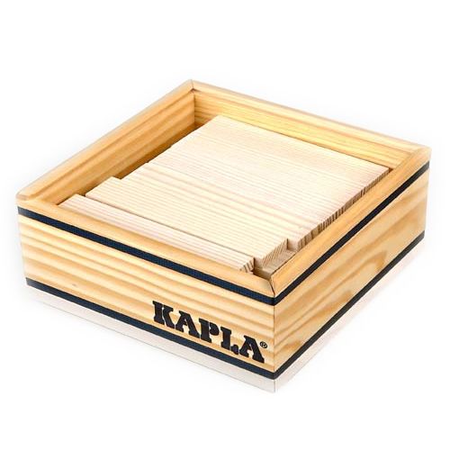 Kapla houten doos met stapelplankjes.