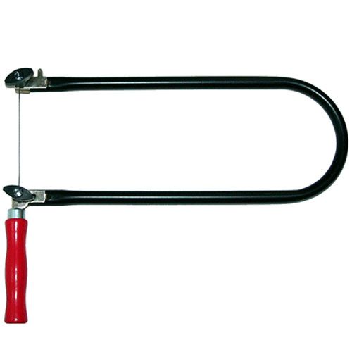 kids at work figuurzaag met zwart metalen frame en rood handvat.