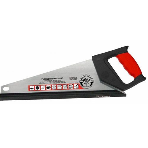 Kids at Work kinderzaag met metalen blad en rood-zwart handvat.