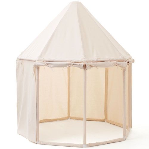 Kids Concept beige speeltent paviljoen met gesloten zijpanelen.
