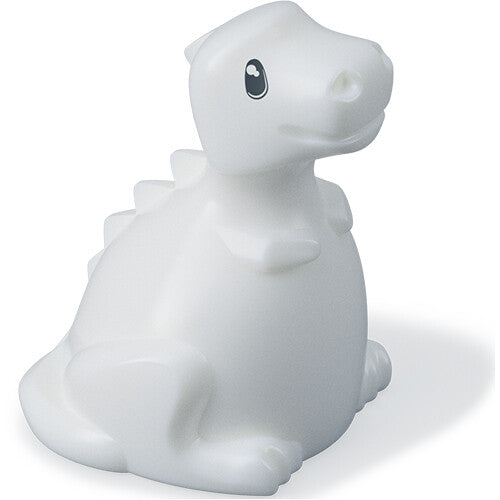Kidywolf led nachtlampje in de vorm van een witte, zittende dino.