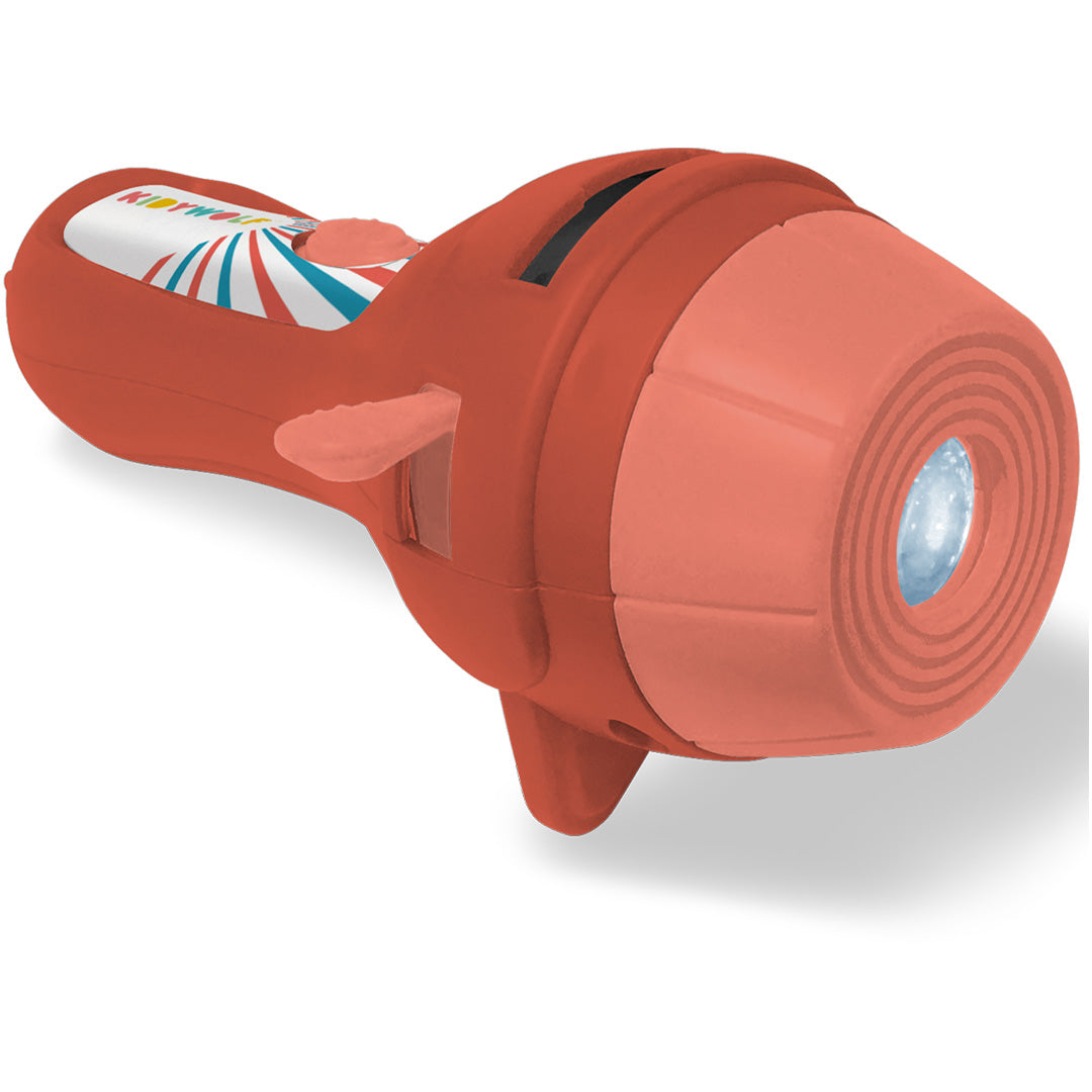 Kidywolf oranje projector zaklamp met circus thema.
