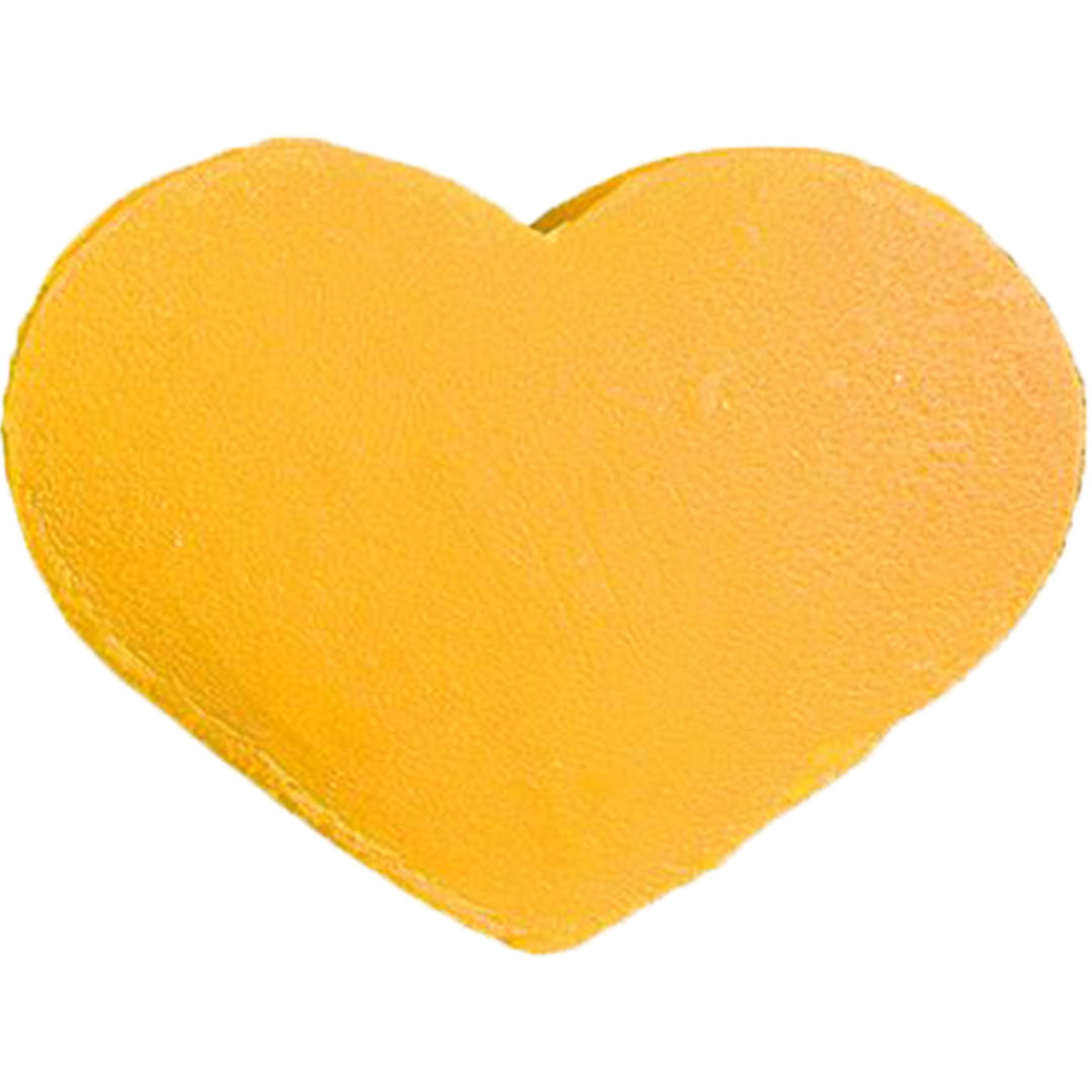 Hartvormige oranje speelklei.