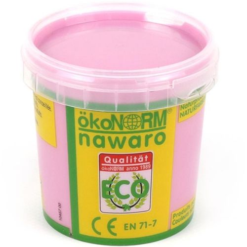 ökonorm lichtroze zachte klei in een transparante pot.