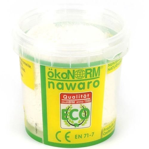 ökoNORM zachte klei in een transparante plastic pot met geel-groen etiket.