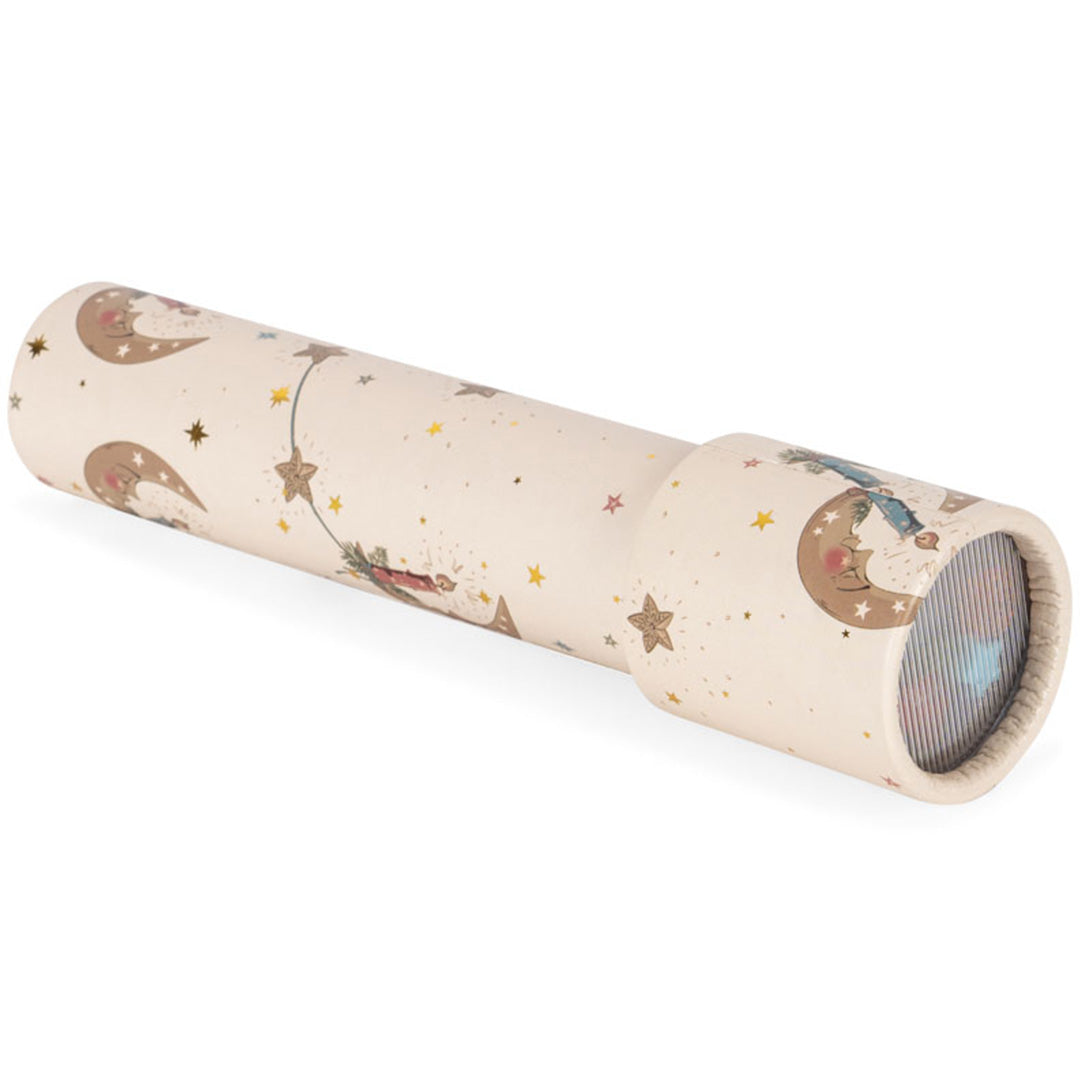 Konges Sløjd beige caleidoscoop met sterren- en maanpatroon.