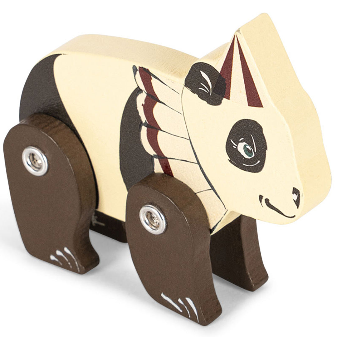Konges Sløjd houten panda speelfiguur met beweegbare poten.